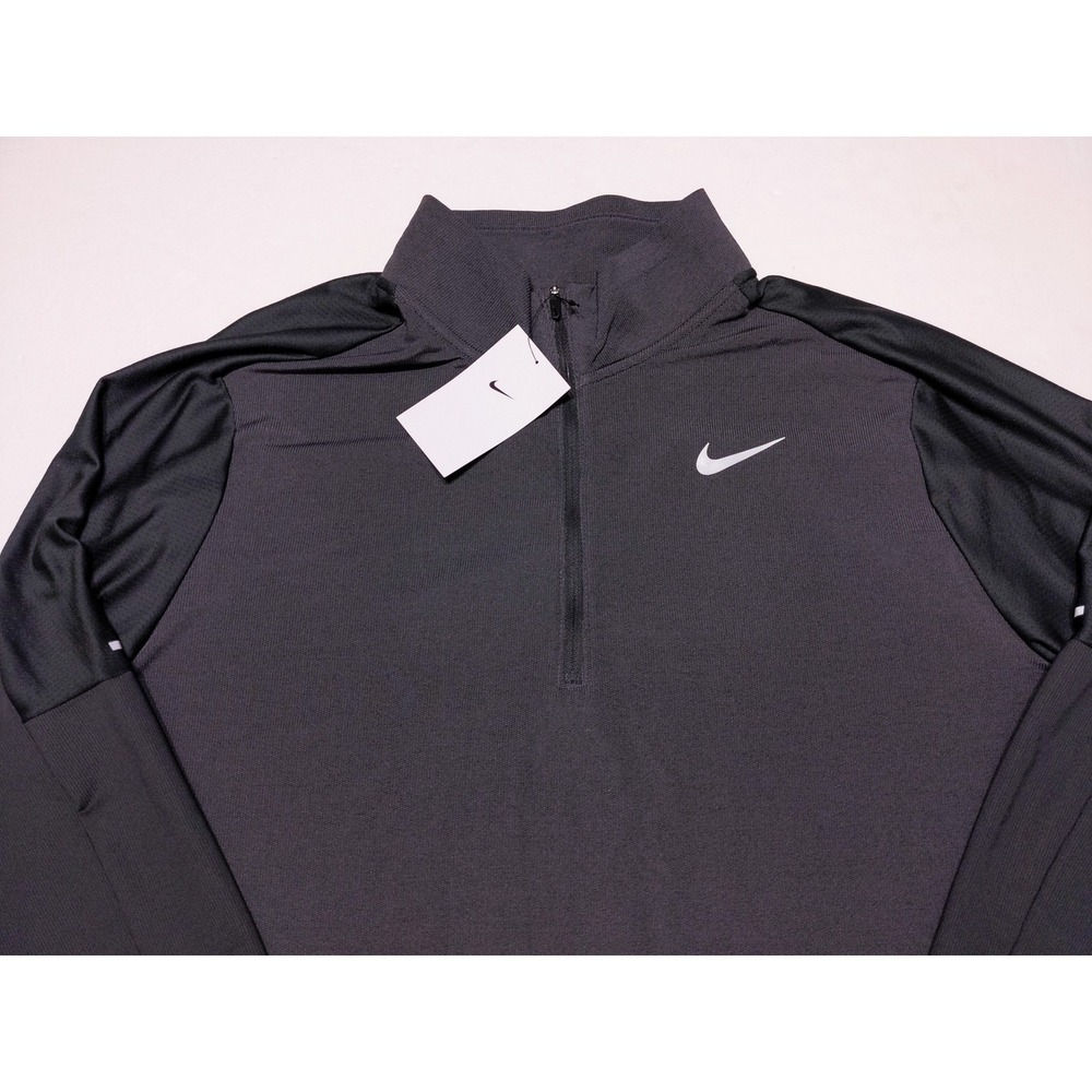 NIKE Men's Running‎ 1/4 Zip Pullover Top DJ0531 Gray Black XL ~ New - Picture 6 of 10